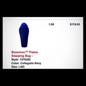 Bozeman sleeping bag